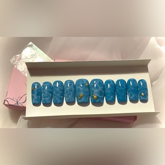 Pool Time | Hand painted nails | Custom press on nails - Picture 1 of 4